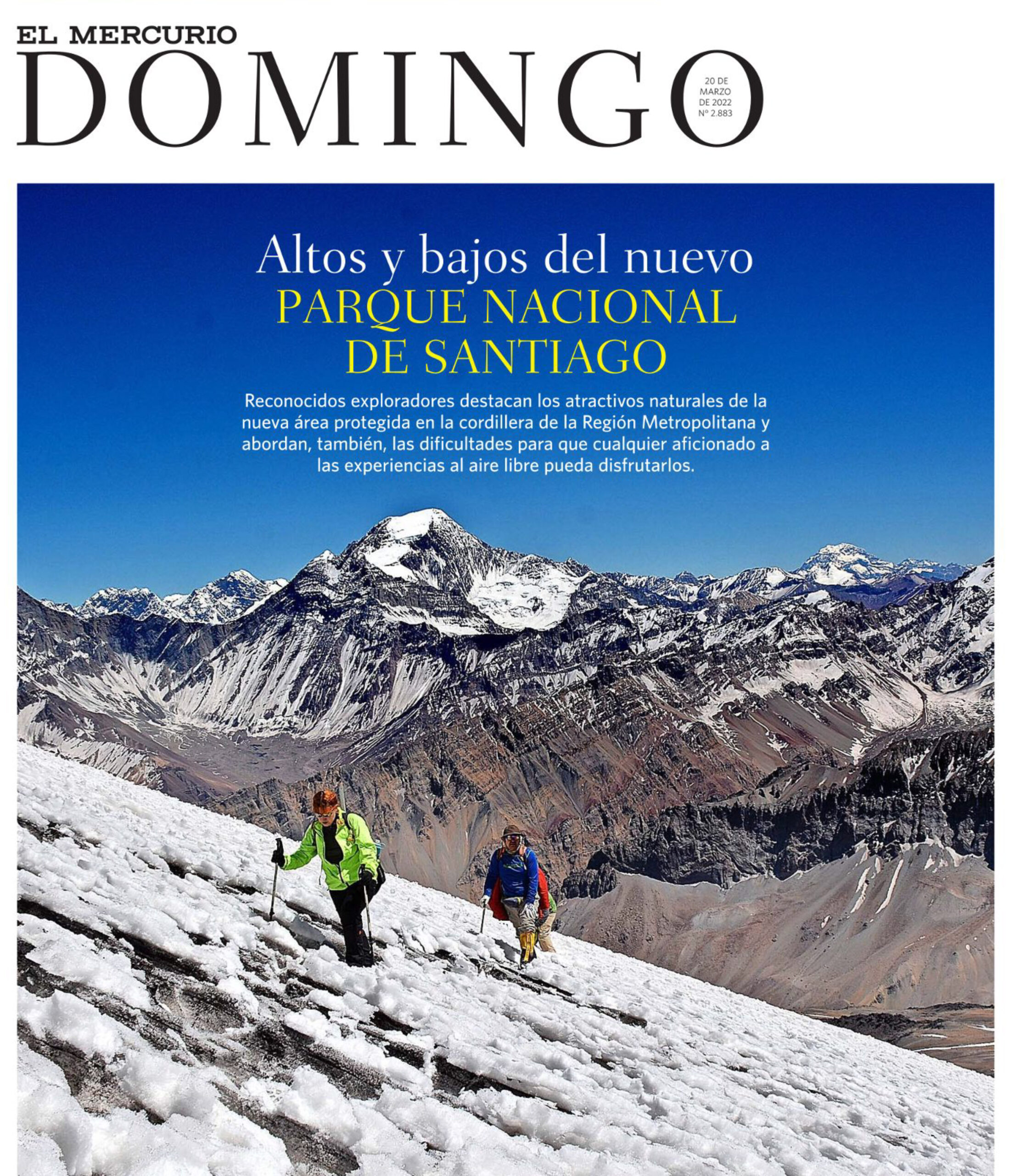 Lee aquí el reportaje “Altos y bajos del nuevo Parque Nacional de Santiago”, en Revista Domingo